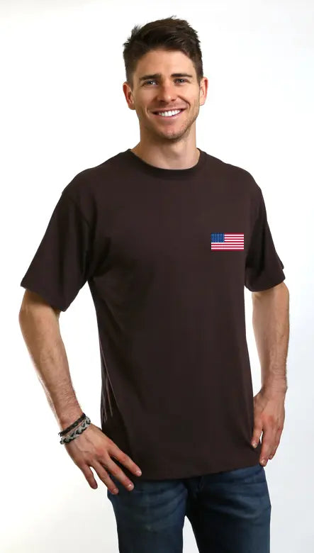 American Flag Men's Bamboo Viscose/Organic Cotton Short Sleeve Graphic T-Shirt Spun Bamboo