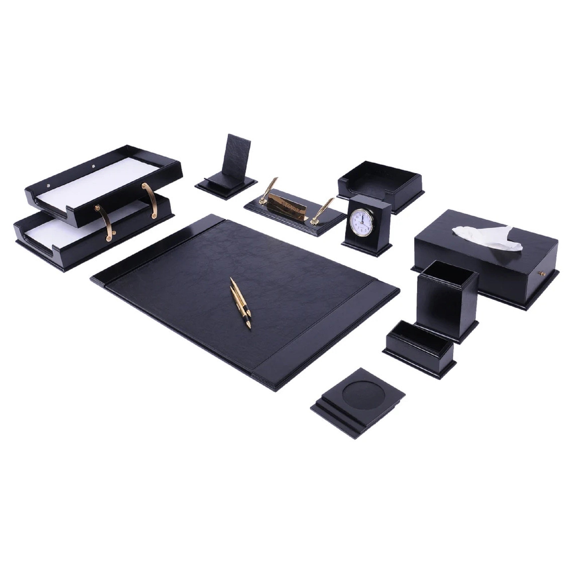 MOOG Prestige Wood Desk Set - Walnut-  12PCS Moogdesk