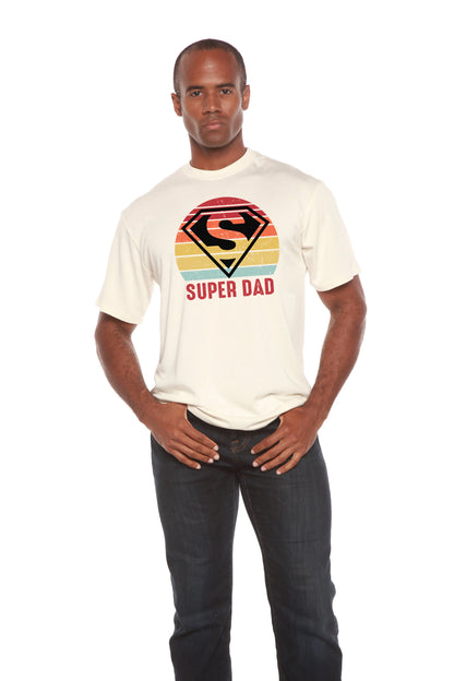 Super Dad Men's Bamboo Viscose/Organic Cotton Short Sleeve Graphic T-Shirt Spun Bamboo