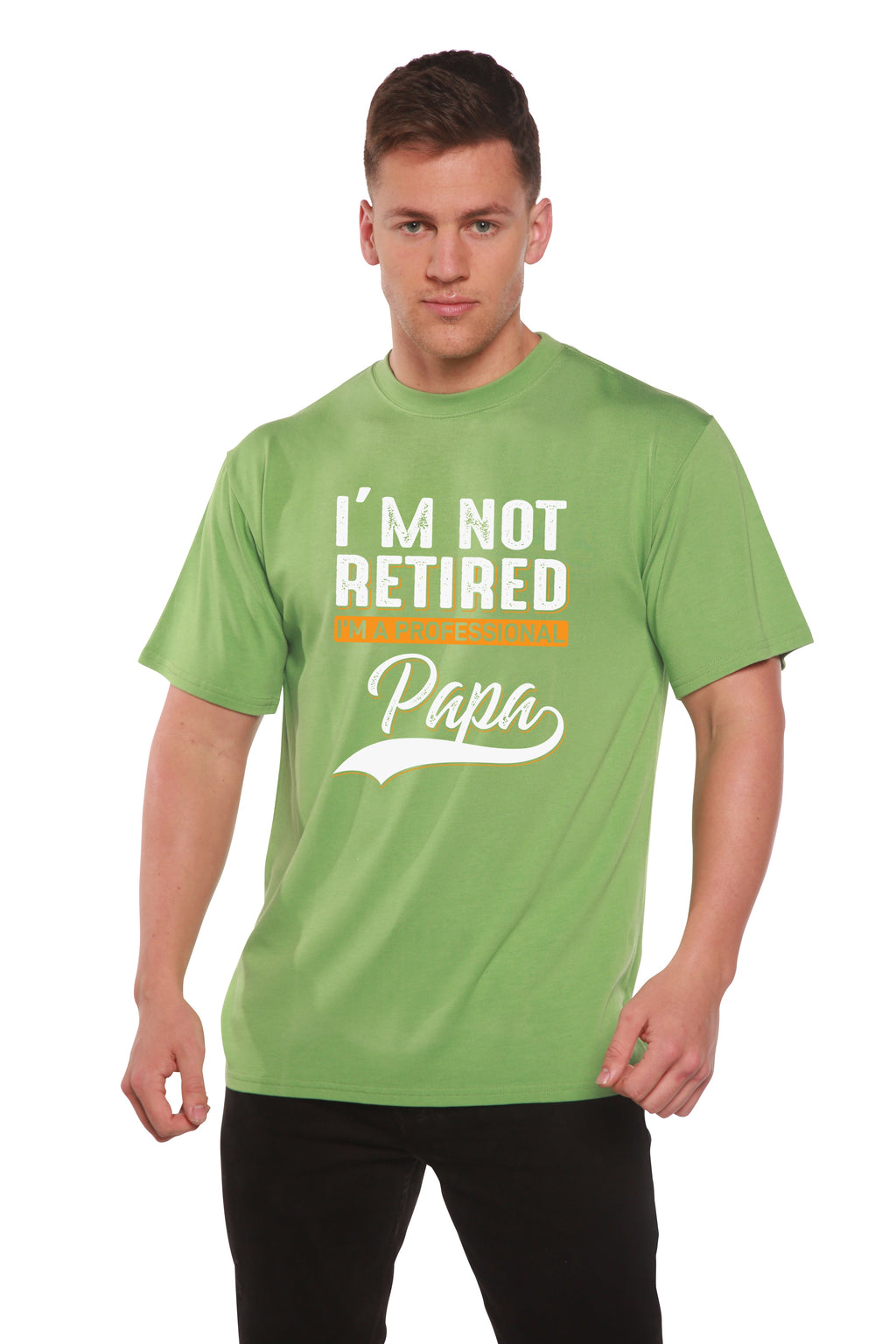 I'm not Retired Men's Bamboo Viscose/Organic Cotton Short Sleeve Graphic T-Shirt Spun Bamboo