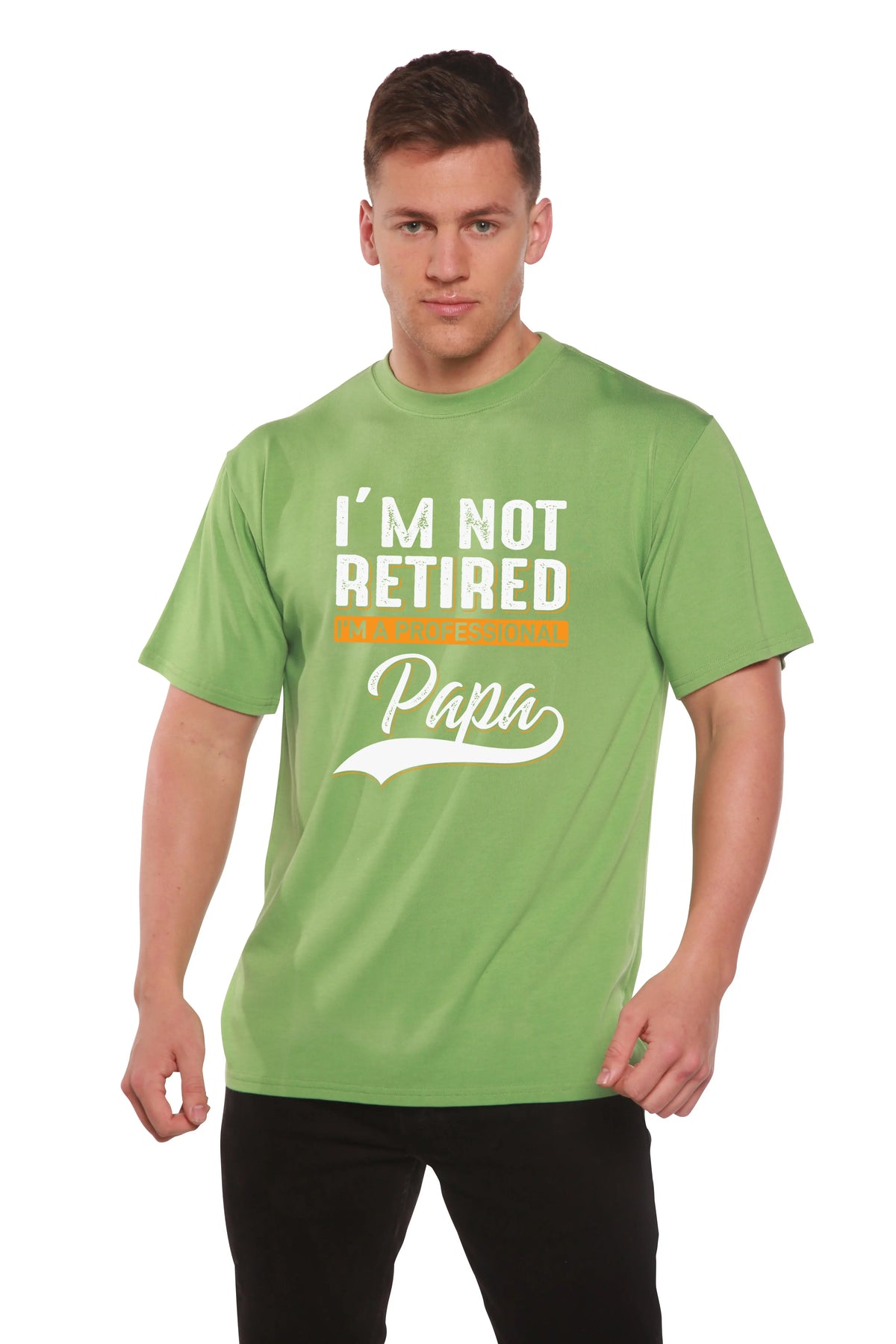 I'm not Retired Men's Bamboo Viscose/Organic Cotton Short Sleeve Graphic T-Shirt Spun Bamboo
