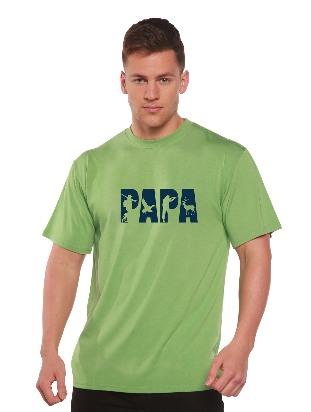 PAPA Men's Bamboo Viscose/Organic Cotton Short Sleeve Graphic T-Shirt Spun Bamboo