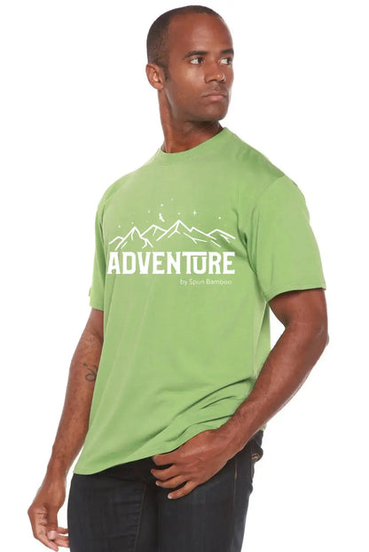 Adventure Printed Men's Bamboo Viscose/Organic Cotton Short Sleeve T-Shirt Spun Bamboo