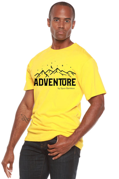 Adventure Printed Men's Bamboo Viscose/Organic Cotton Short Sleeve T-Shirt Spun Bamboo