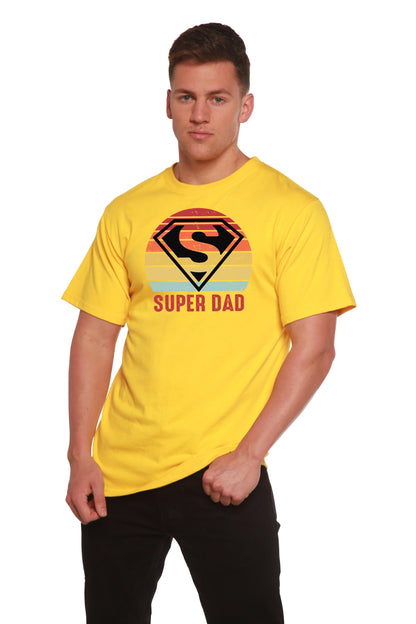 Super Dad Men's Bamboo Viscose/Organic Cotton Short Sleeve Graphic T-Shirt Spun Bamboo