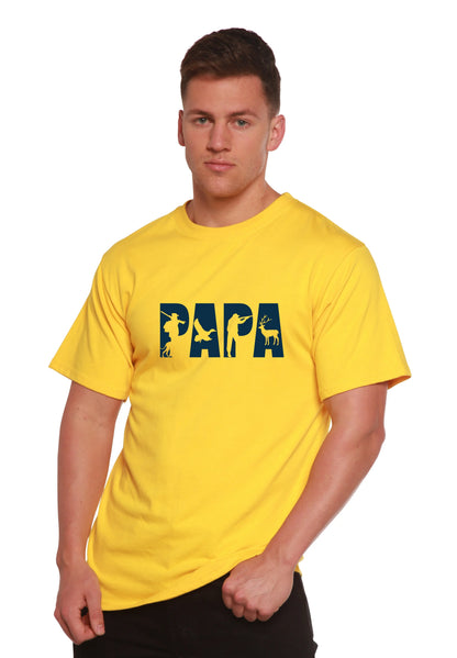PAPA Men's Bamboo Viscose/Organic Cotton Short Sleeve Graphic T-Shirt Spun Bamboo
