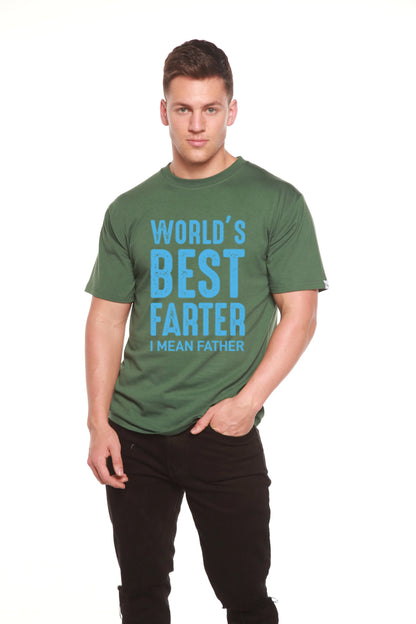World's Best Farter Men's Bamboo Viscose/Organic Cotton Short Sleeve Graphic T-Shirt Spun Bamboo