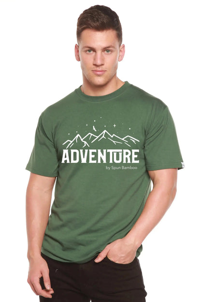 Adventure Printed Men's Bamboo Viscose/Organic Cotton Short Sleeve T-Shirt Spun Bamboo