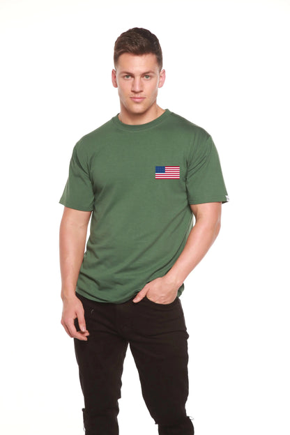 American Flag Men's Bamboo Viscose/Organic Cotton Short Sleeve Graphic T-Shirt Spun Bamboo