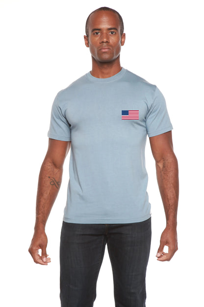 American Flag Men's Bamboo Viscose/Organic Cotton Short Sleeve Graphic T-Shirt Spun Bamboo