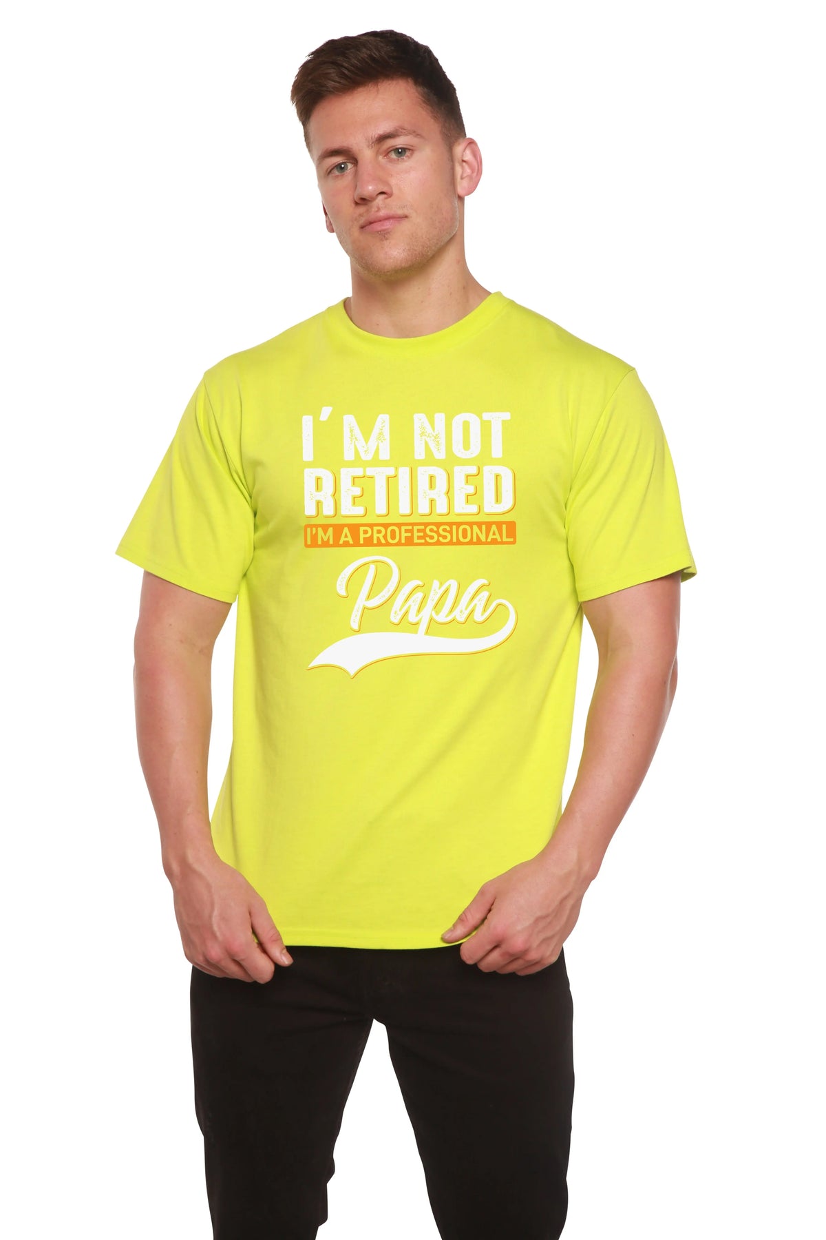 I'm not Retired Men's Bamboo Viscose/Organic Cotton Short Sleeve Graphic T-Shirt Spun Bamboo
