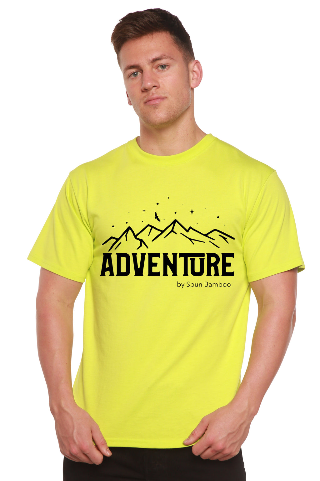 Adventure Printed Men's Bamboo Viscose/Organic Cotton Short Sleeve T-Shirt Spun Bamboo