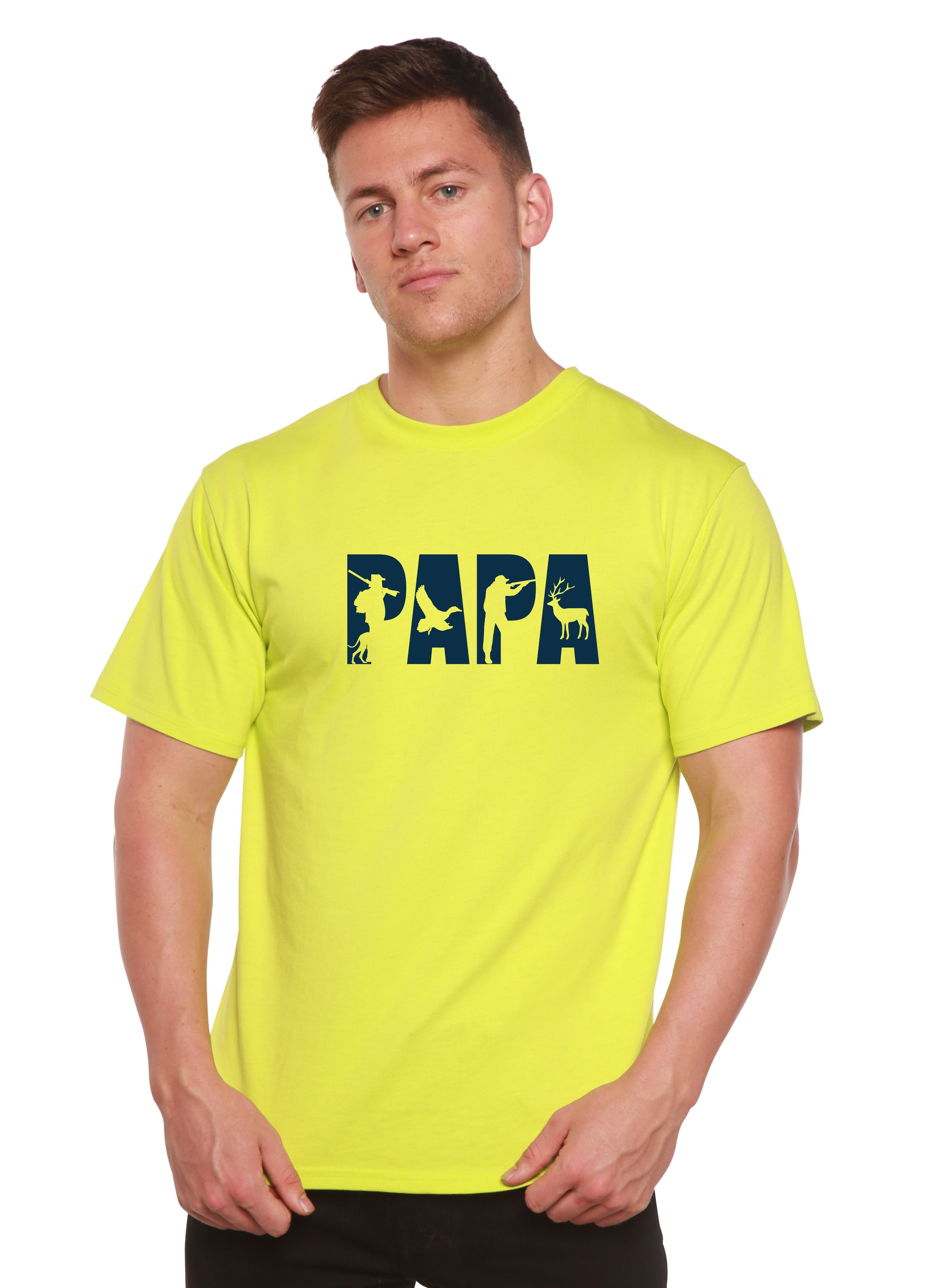 PAPA Men's Bamboo Viscose/Organic Cotton Short Sleeve Graphic T-Shirt Spun Bamboo