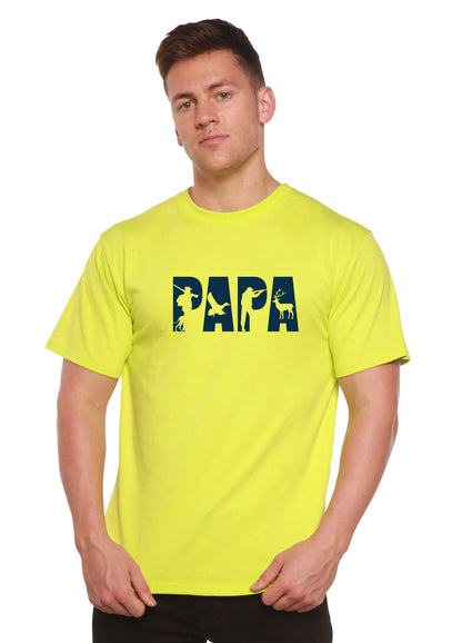PAPA Men's Bamboo Viscose/Organic Cotton Short Sleeve Graphic T-Shirt Spun Bamboo