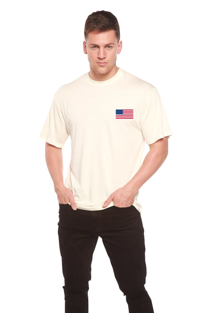 American Flag Men's Bamboo Viscose/Organic Cotton Short Sleeve Graphic T-Shirt Spun Bamboo
