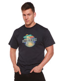 I Want to Believe Men's Bamboo Short Sleeve Printed T-Shirt Spun Bamboo