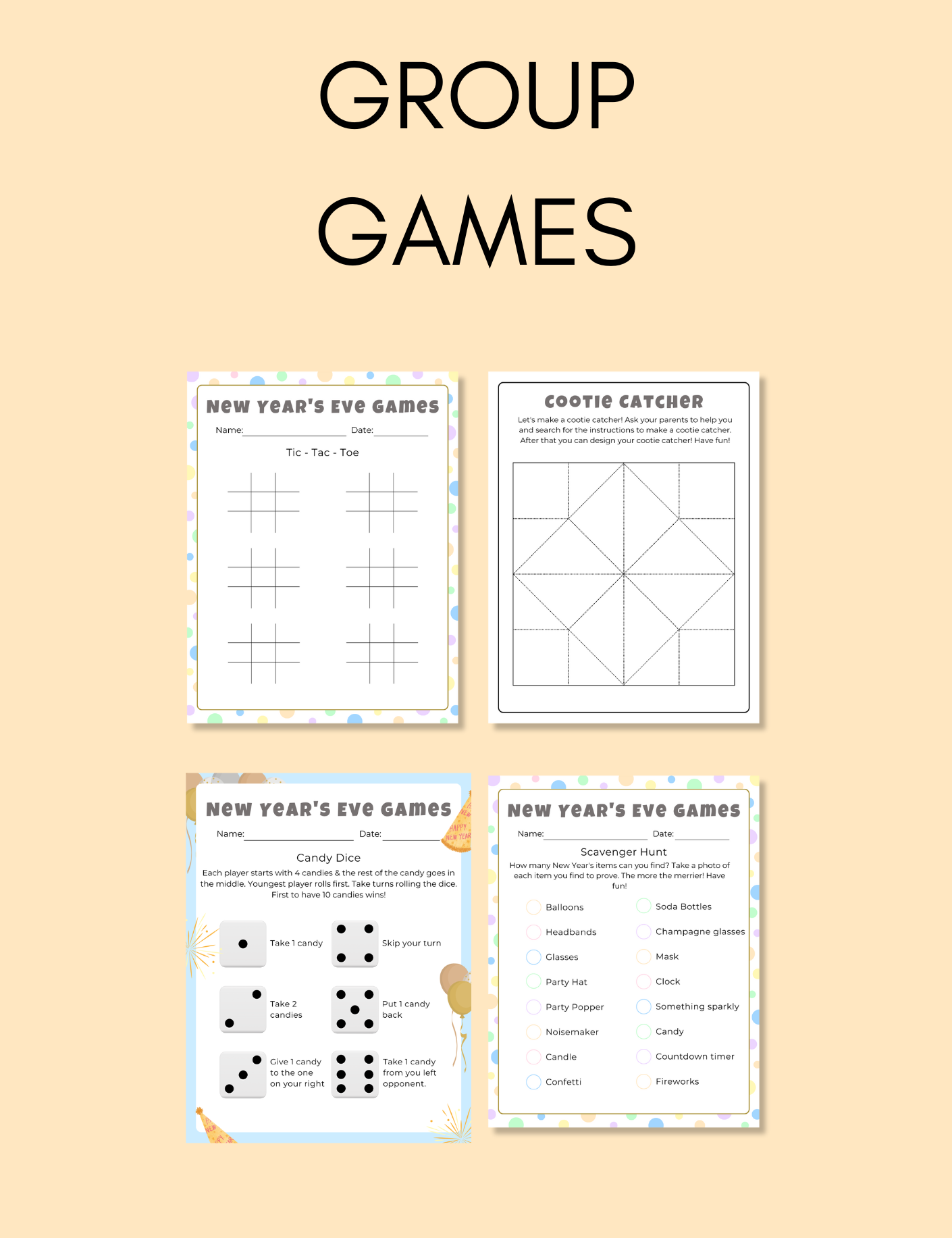 Kids New Years Activity Pack Jessica Autumn