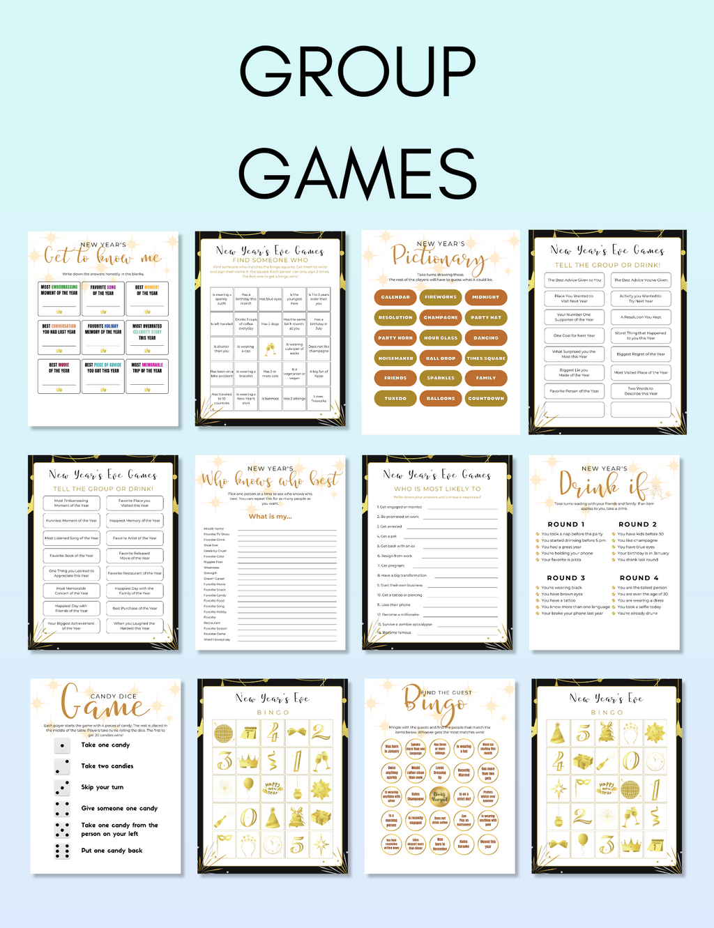Adults New Years Activity Pack Jessica Autumn