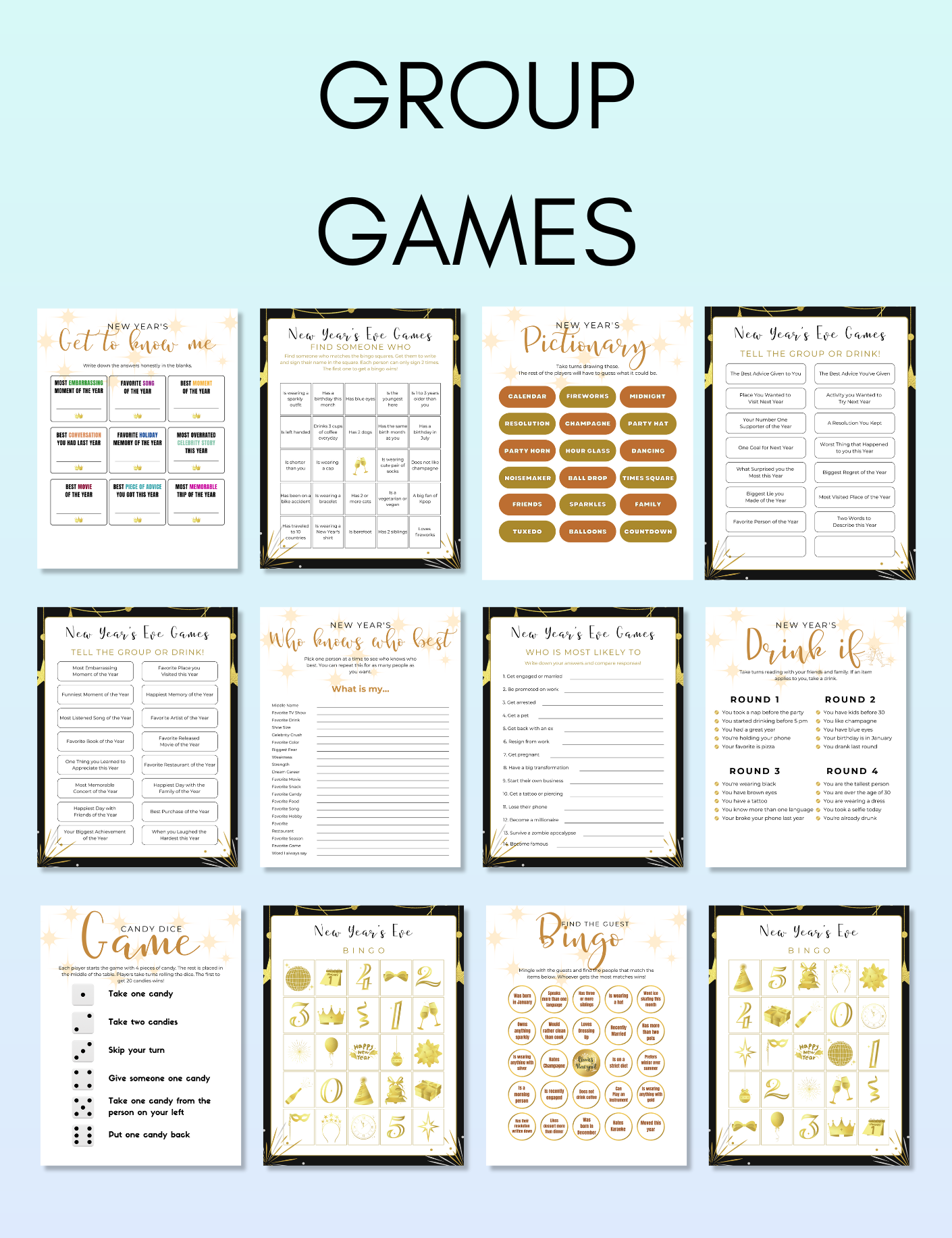 Adults New Years Activity Pack Jessica Autumn