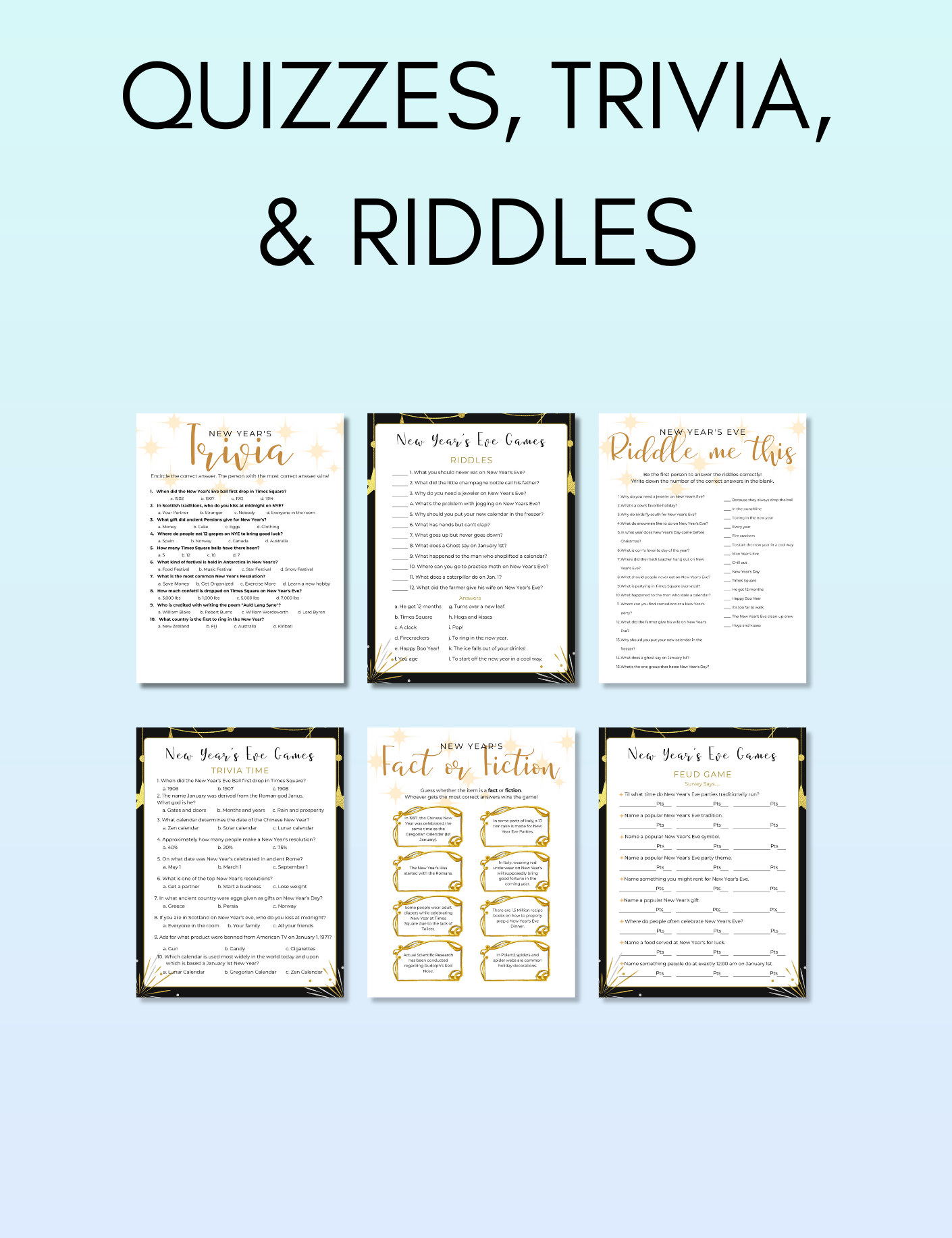 Adults New Years Activity Pack Jessica Autumn