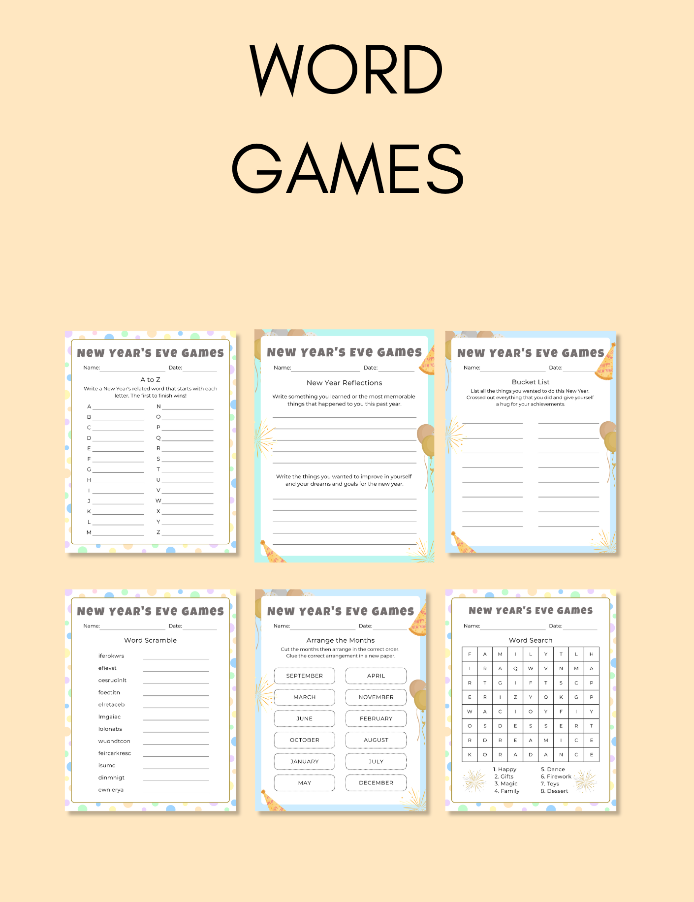 Kids New Years Activity Pack Jessica Autumn