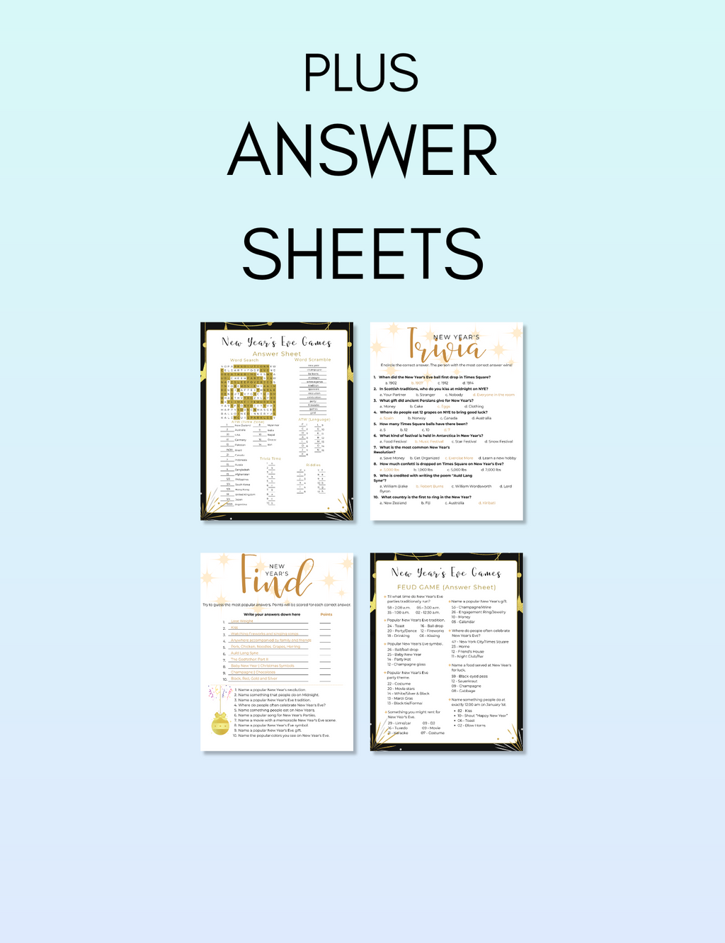 Adults New Years Activity Pack Jessica Autumn