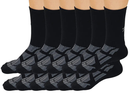 Be Like Bamboo Viscose Crew Socks Unisex Black Color - 12-pack Spun Bamboo