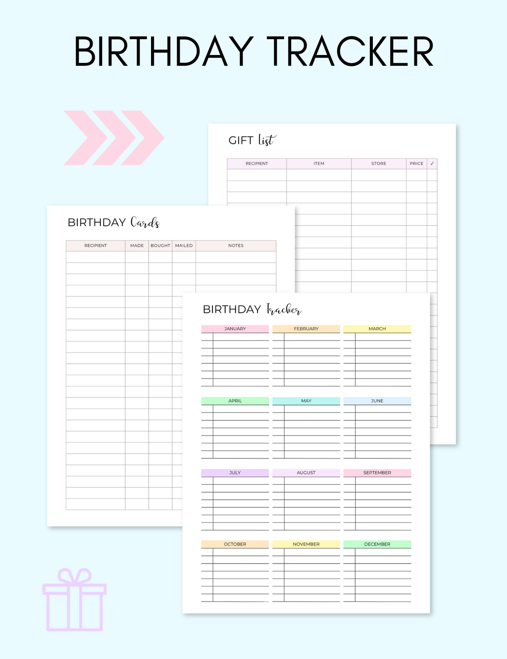 Birthday Tracker Jessica Autumn