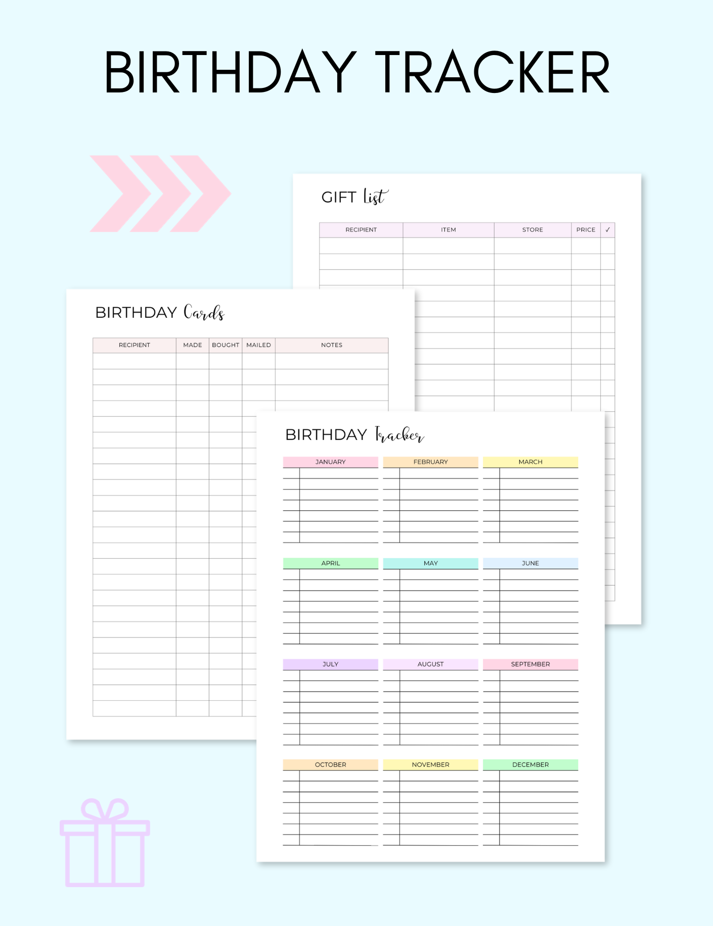 Birthday Tracker Jessica Autumn