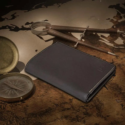 RFID Blocking Leather Passport Wallet ID Stronghold