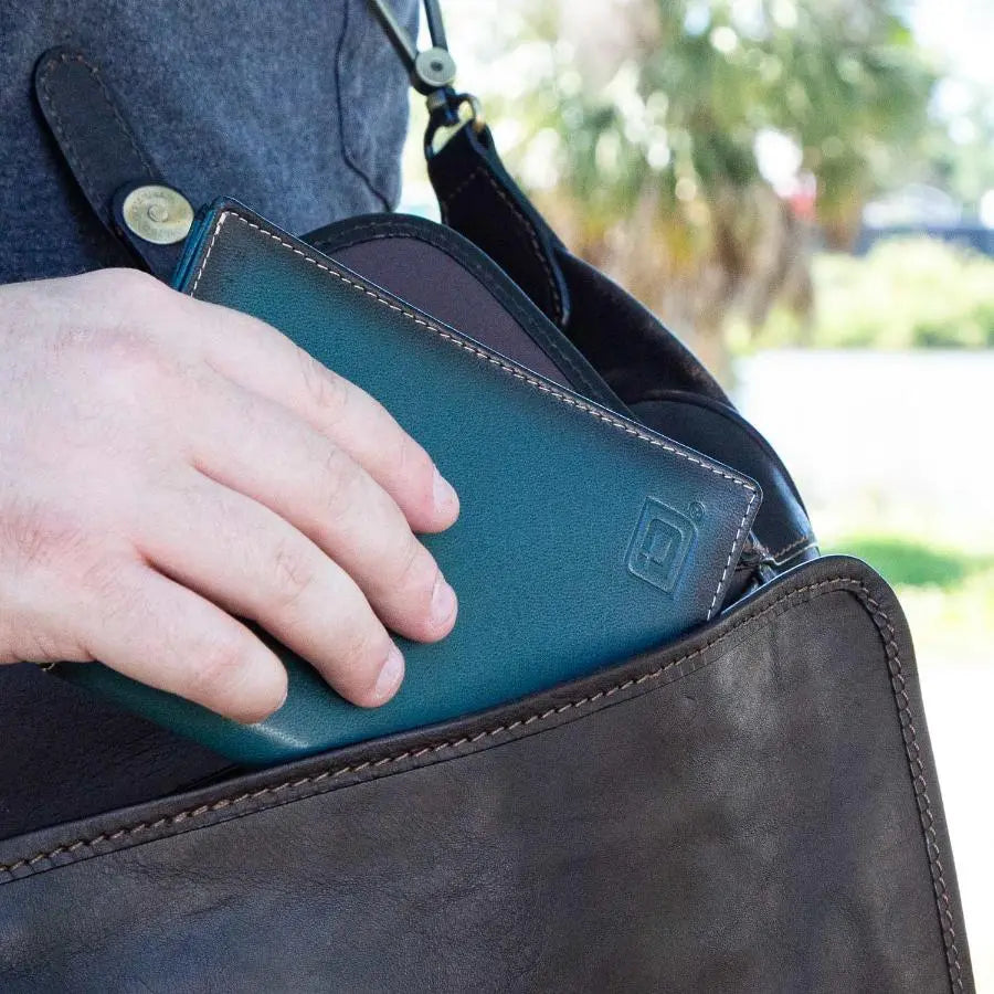 RFID Blocking Leather Passport Wallet ID Stronghold