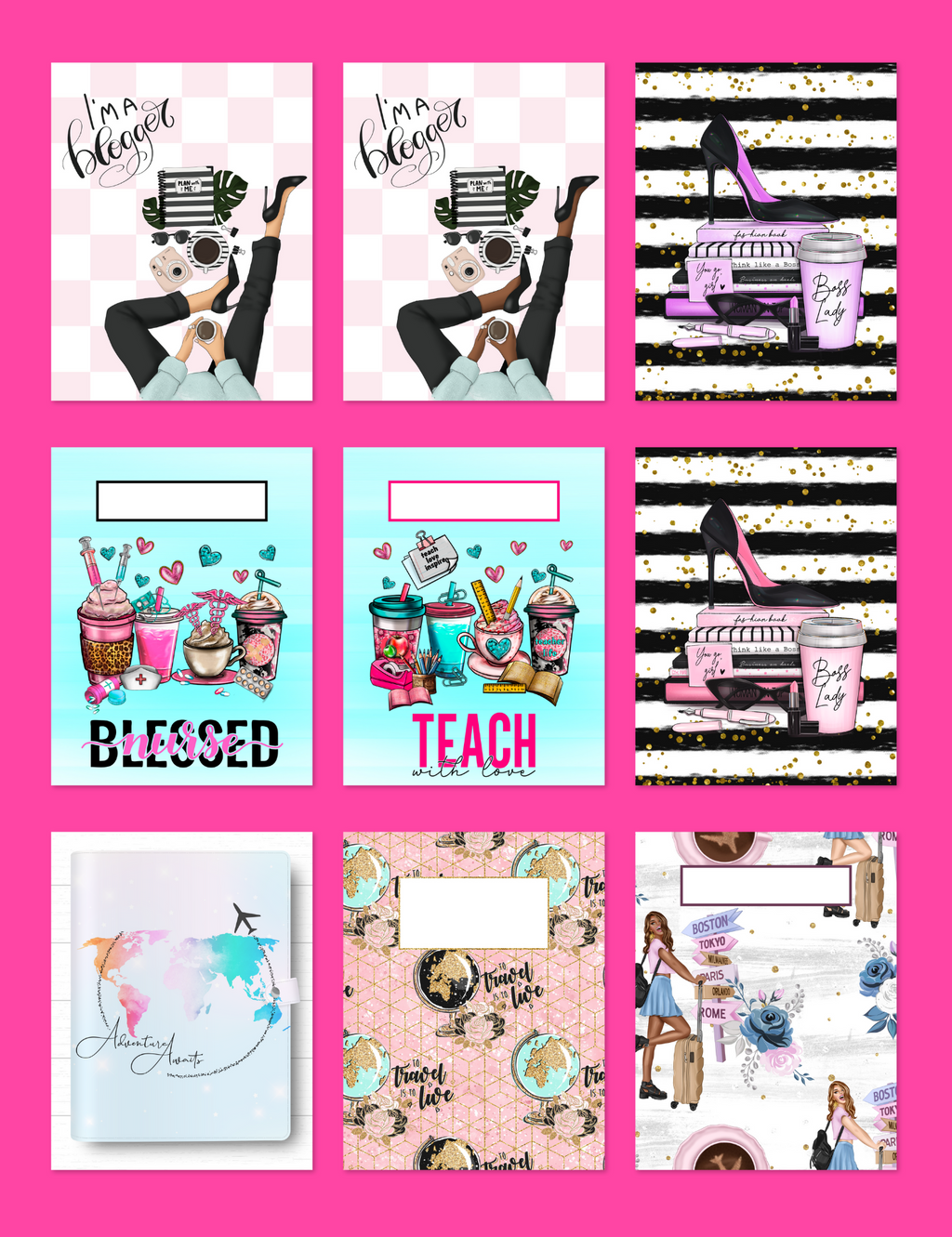 Boss Babe Planner Covers Jessica Autumn