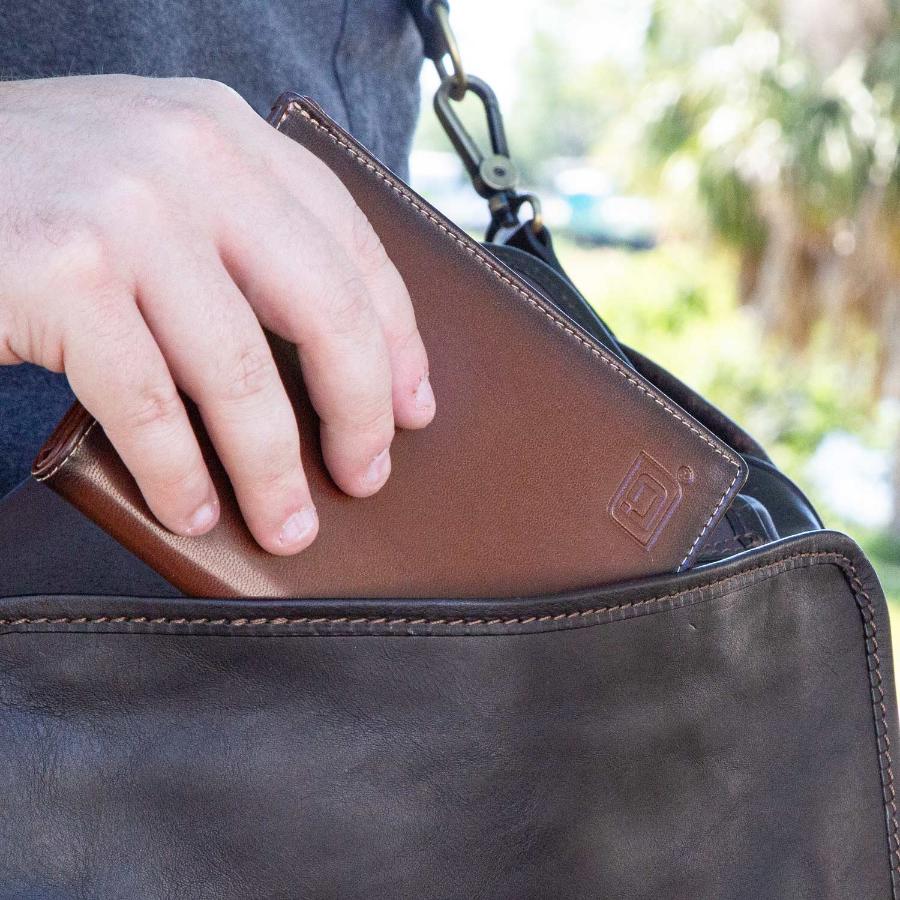 RFID Blocking Leather Passport Wallet ID Stronghold