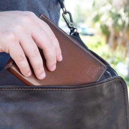 RFID Blocking Leather Passport Wallet ID Stronghold