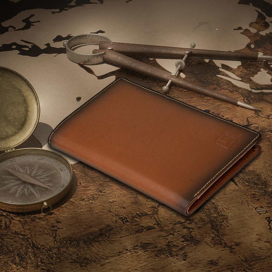 RFID Blocking Leather Passport Wallet ID Stronghold