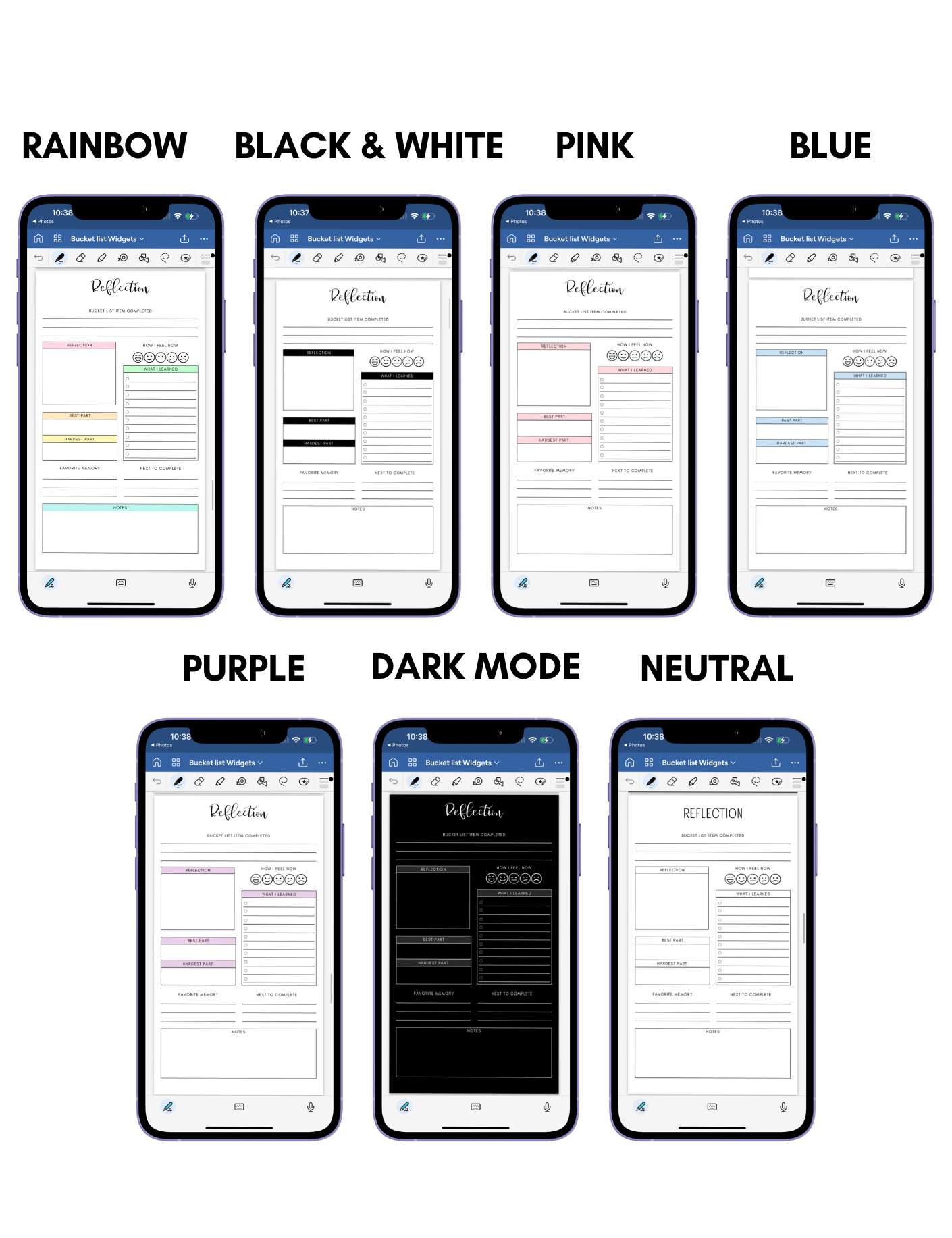 Digital Phone Planner Bucket List Widgets Jessica Autumn