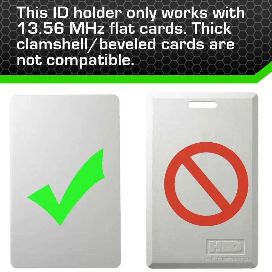 "Squeeze to Read" Secure Badge Holder Classic Vertical 1 ID Card Holder ID Stronghold