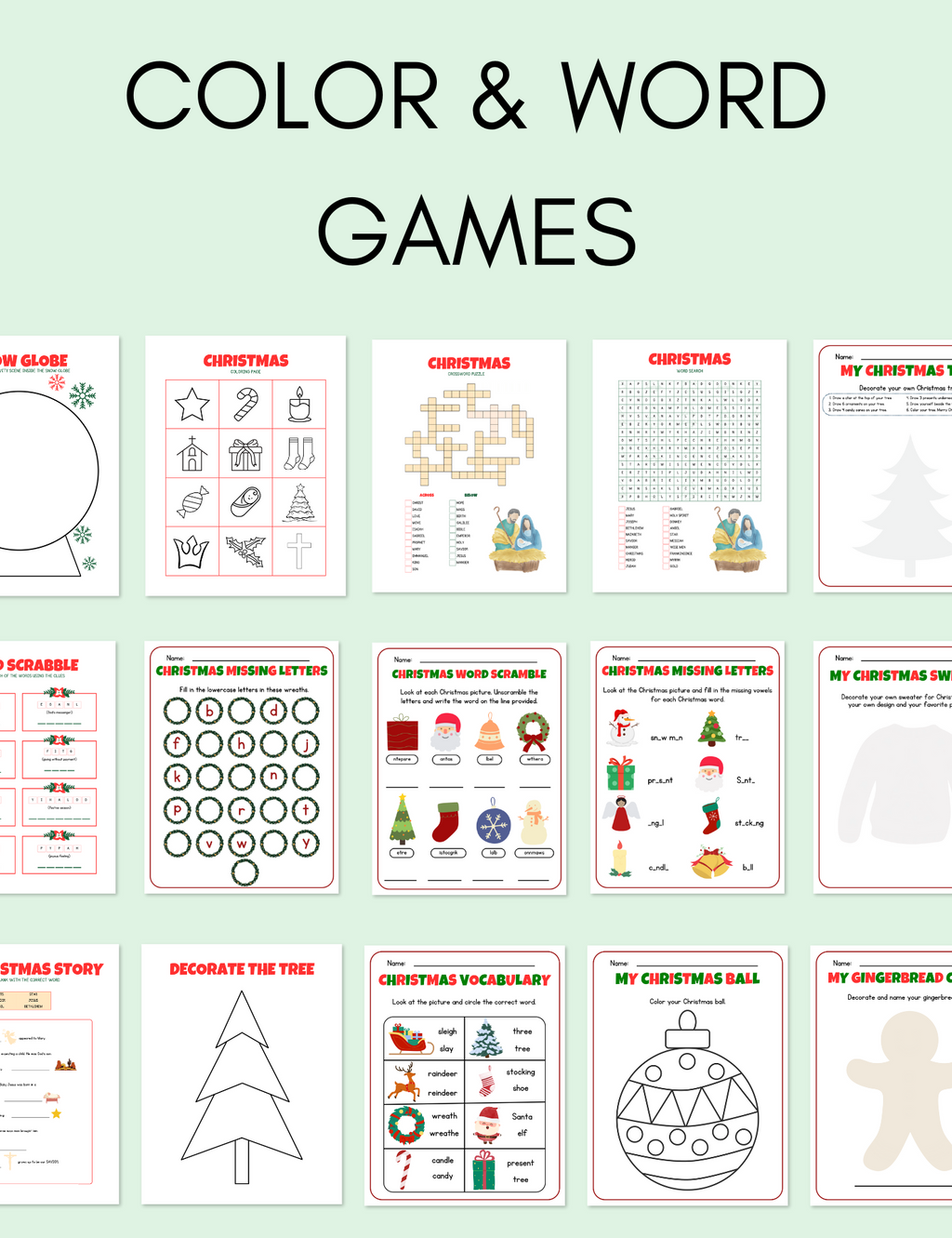 Kid's Christmas Activity Pack Jessica Autumn