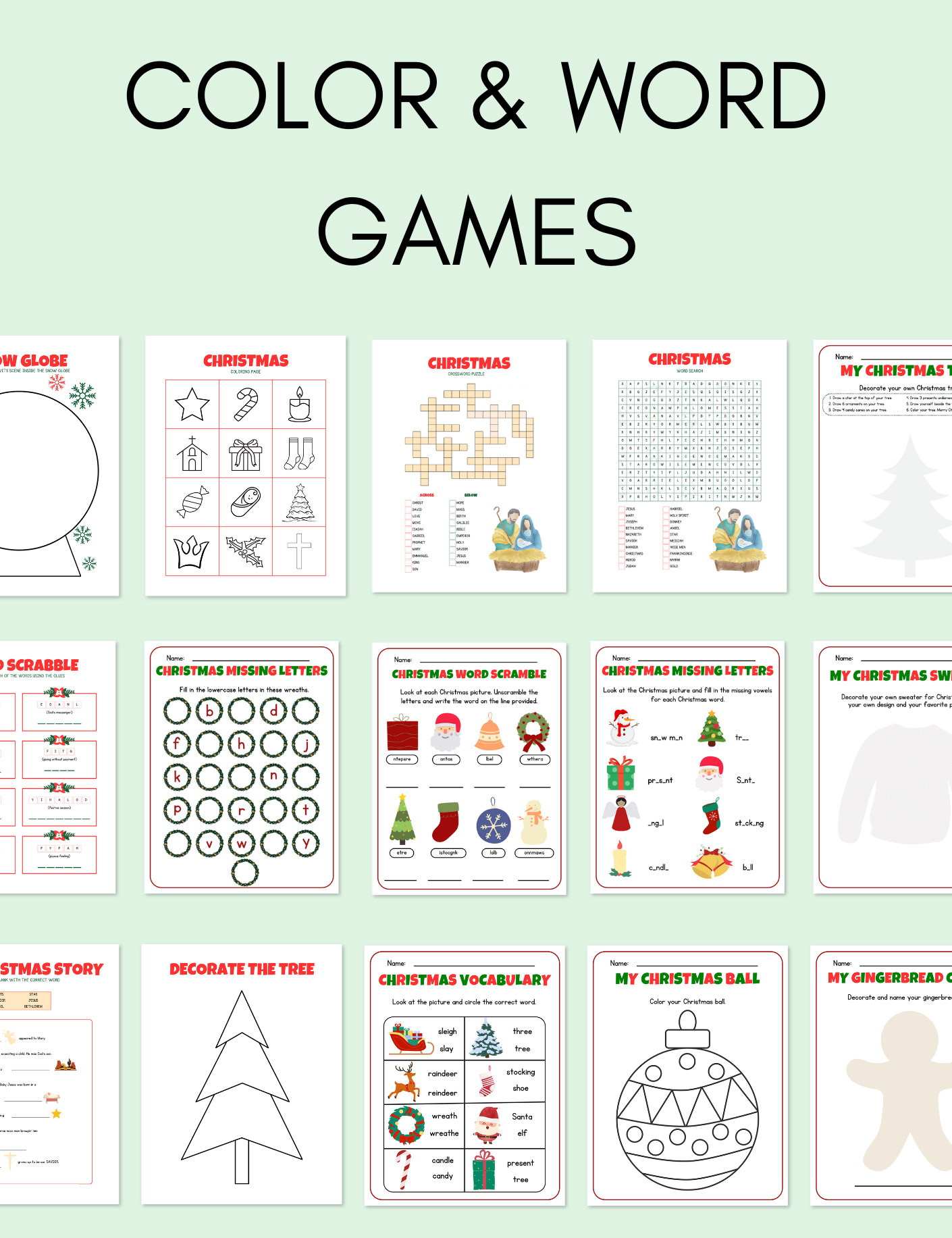 Kid's Christmas Activity Pack Jessica Autumn