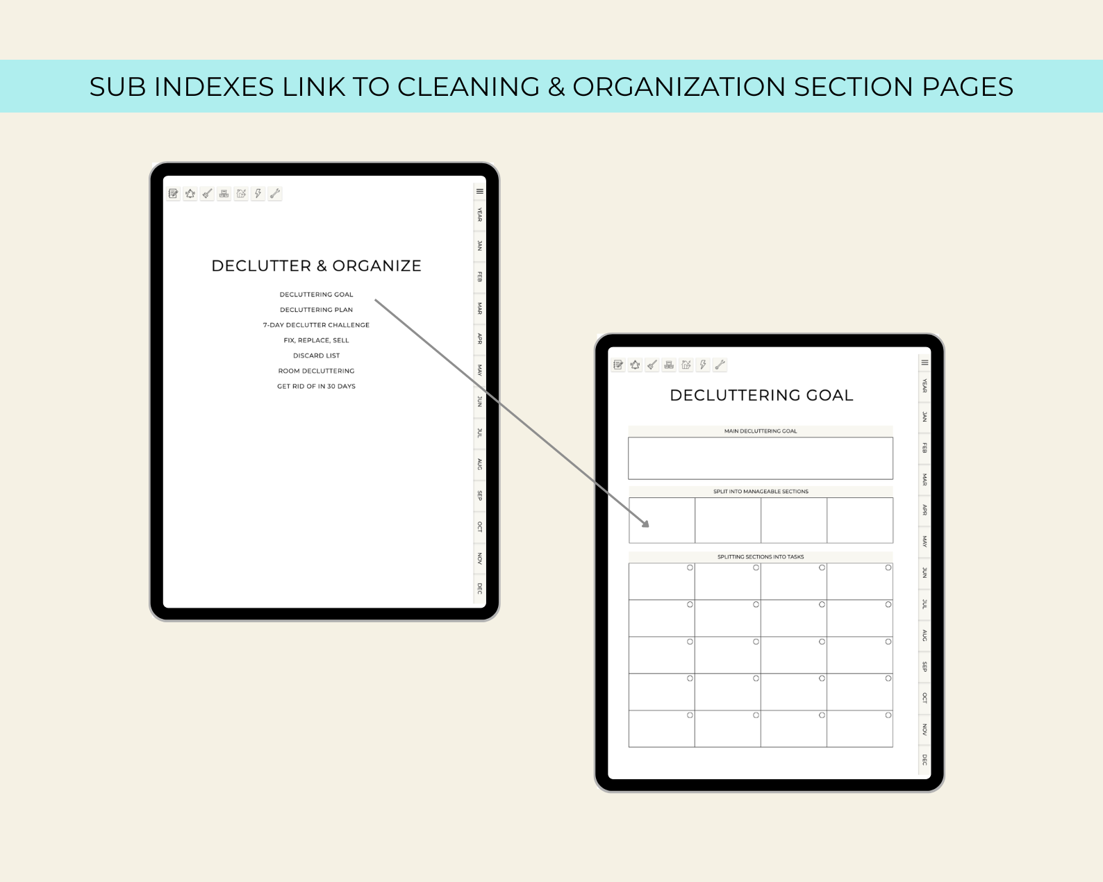 Cleaning & Organization Digital Planner Jessica Autumn