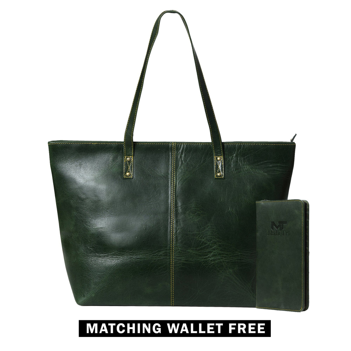 Kim & Blair Combo - Green Classy Leather Bags
