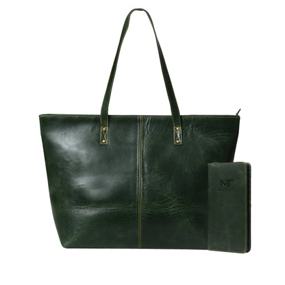 Kim & Blair Combo - Green Classy Leather Bags