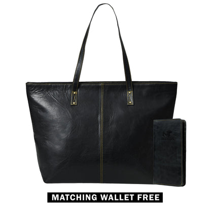 Kim & Blair Combo - Black Classy Leather Bags