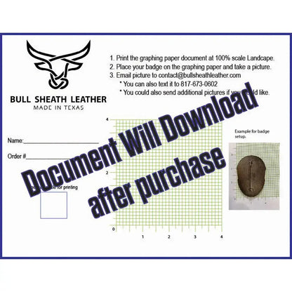 Badge Trifold Wallet Bull Sheath Leather