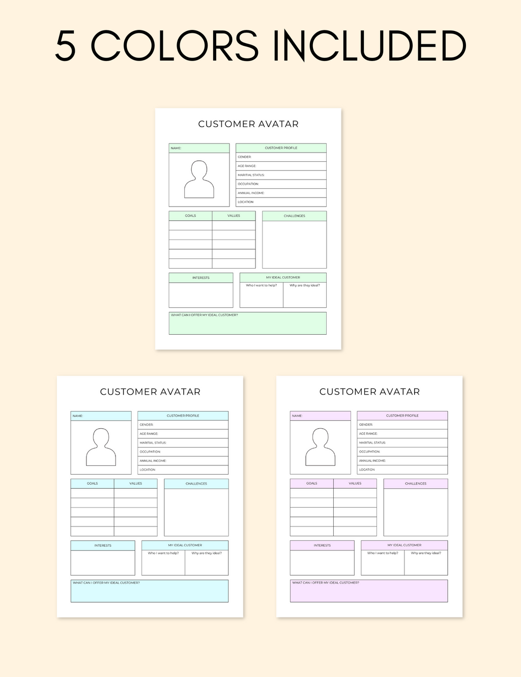 Customer Avatar Worksheet Jessica Autumn