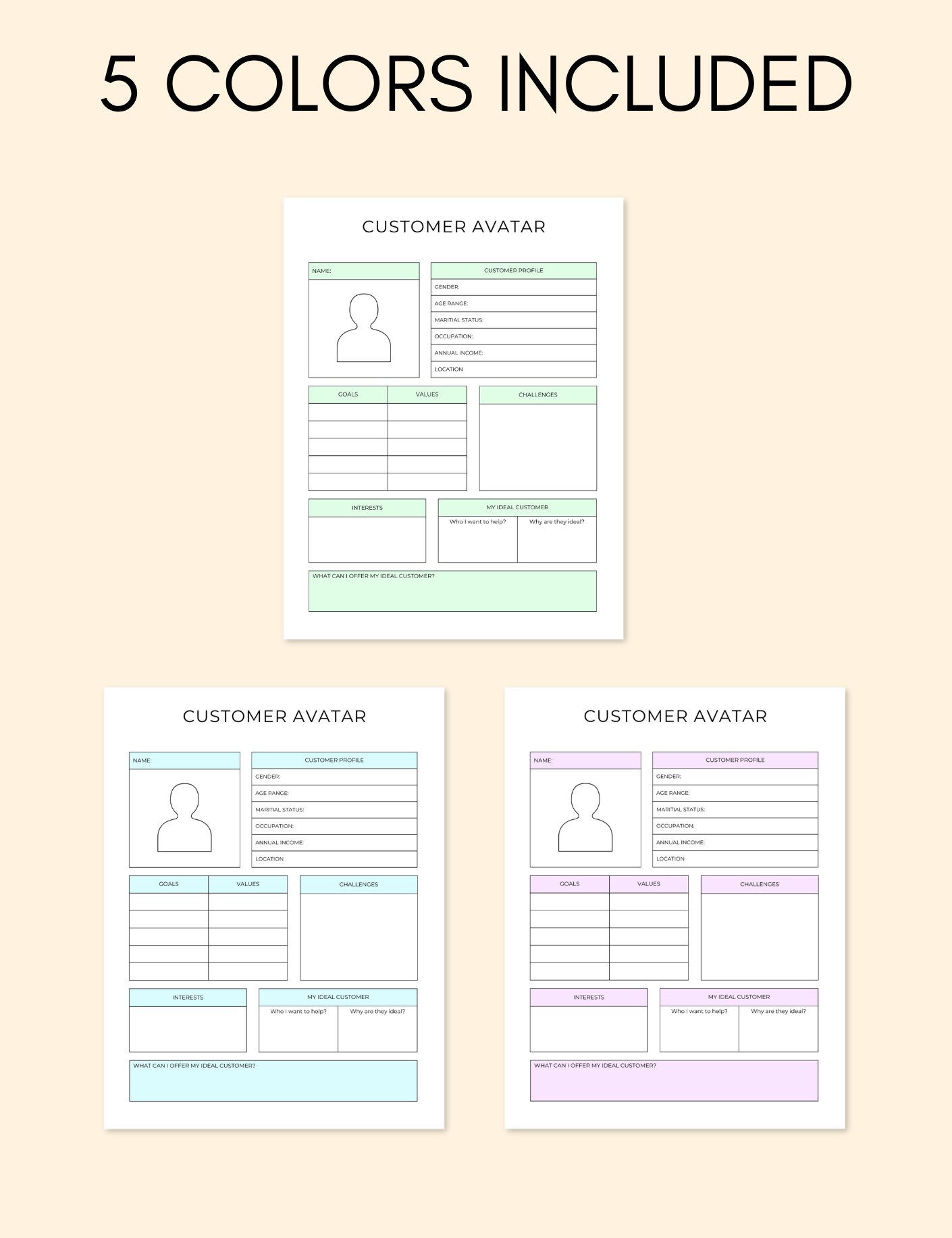 Customer Avatar Worksheet Jessica Autumn