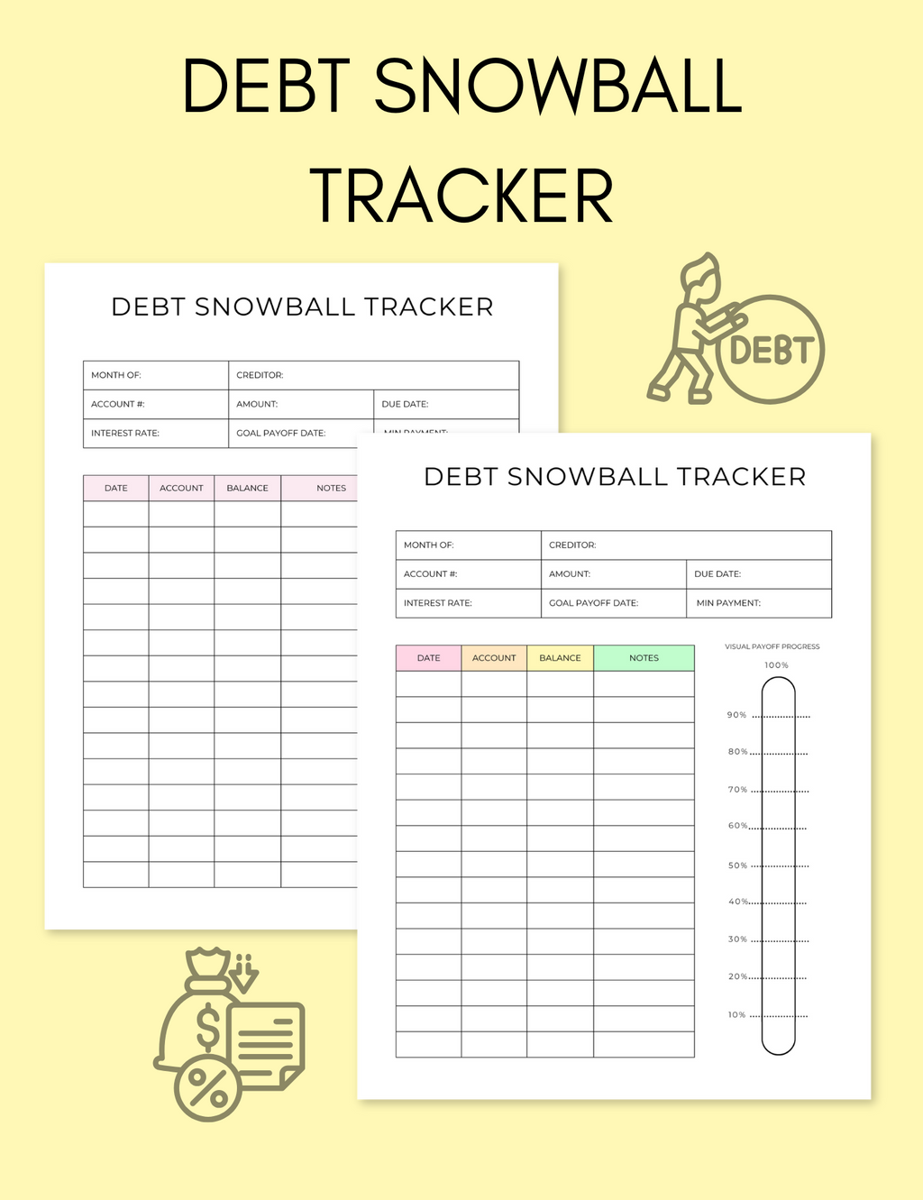 Debt Snowball Tracker Jessica Autumn