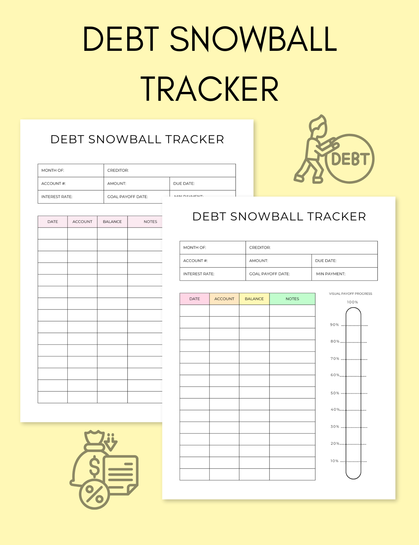 Debt Snowball Tracker Jessica Autumn