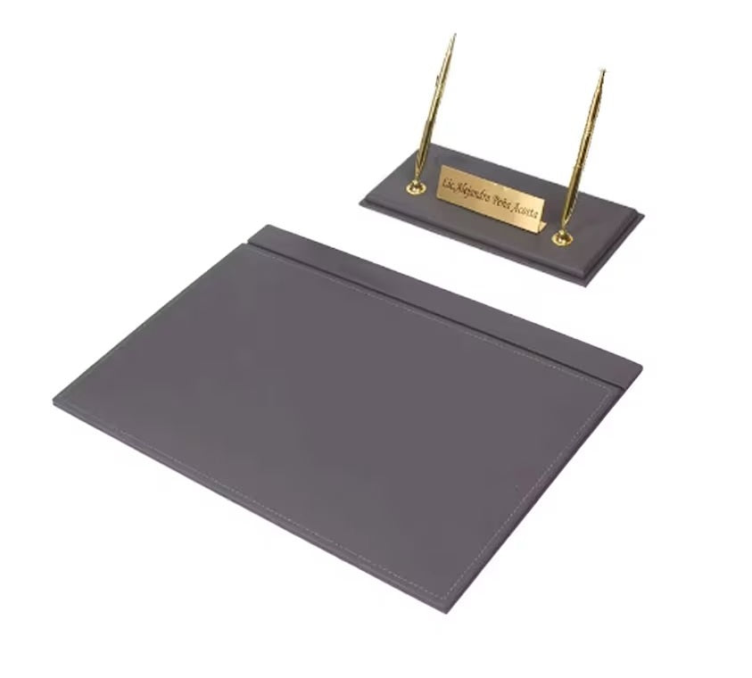 MOOG Leather Desk Set - Orange- 2 PCS Moogdesk