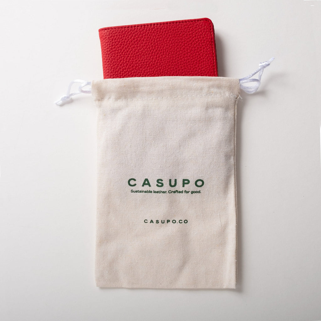 Leather Passport Wallet with RFID - Tan CASUPO